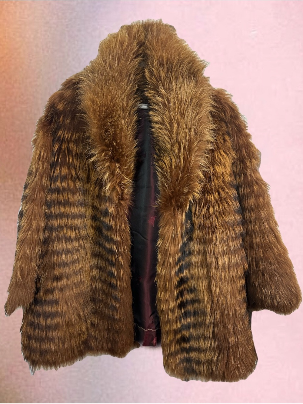 Vintage Deep Rust Brown Fur Coat